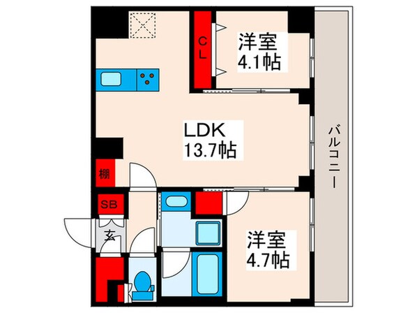 リテラス日暮里の物件間取画像